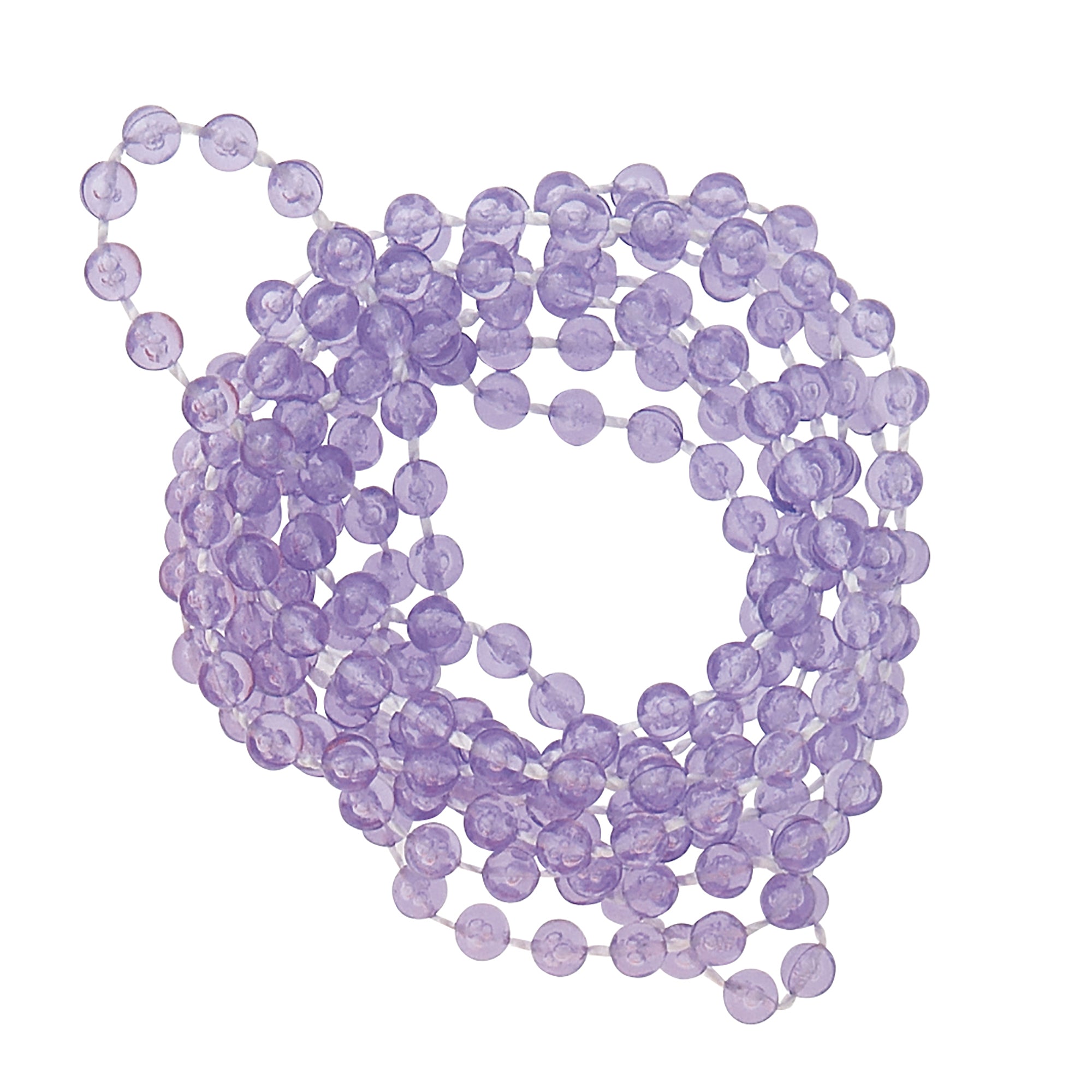 6 Colliers de Perles Billes Transparentes 21.5po