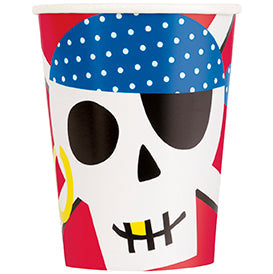 Ahoy Pirate 8 Paper Cups 9oz