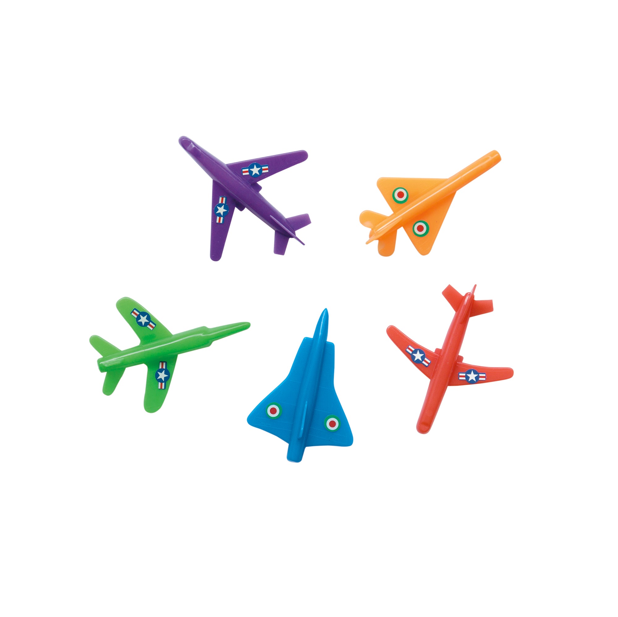 5 Jet Planes Plastic 3in