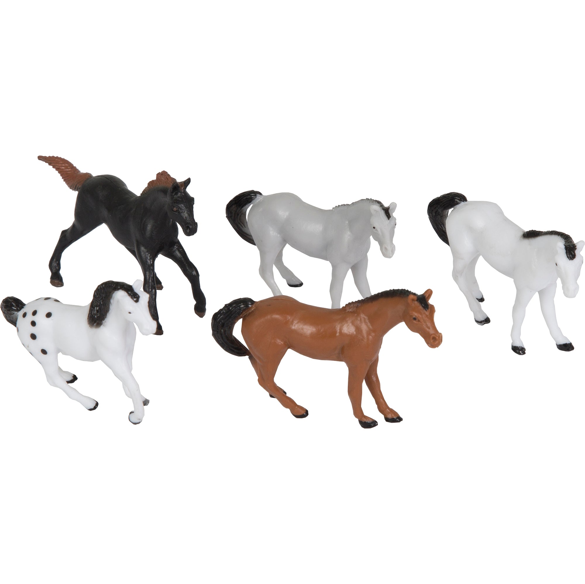 10 Figurines Horses Plastic 1.75x2.5in