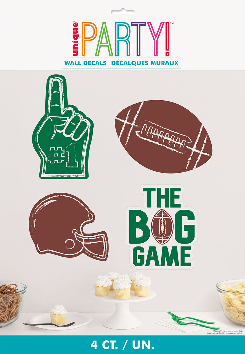 Football Toss 4 Wall Decals 16x11.5in approx.
