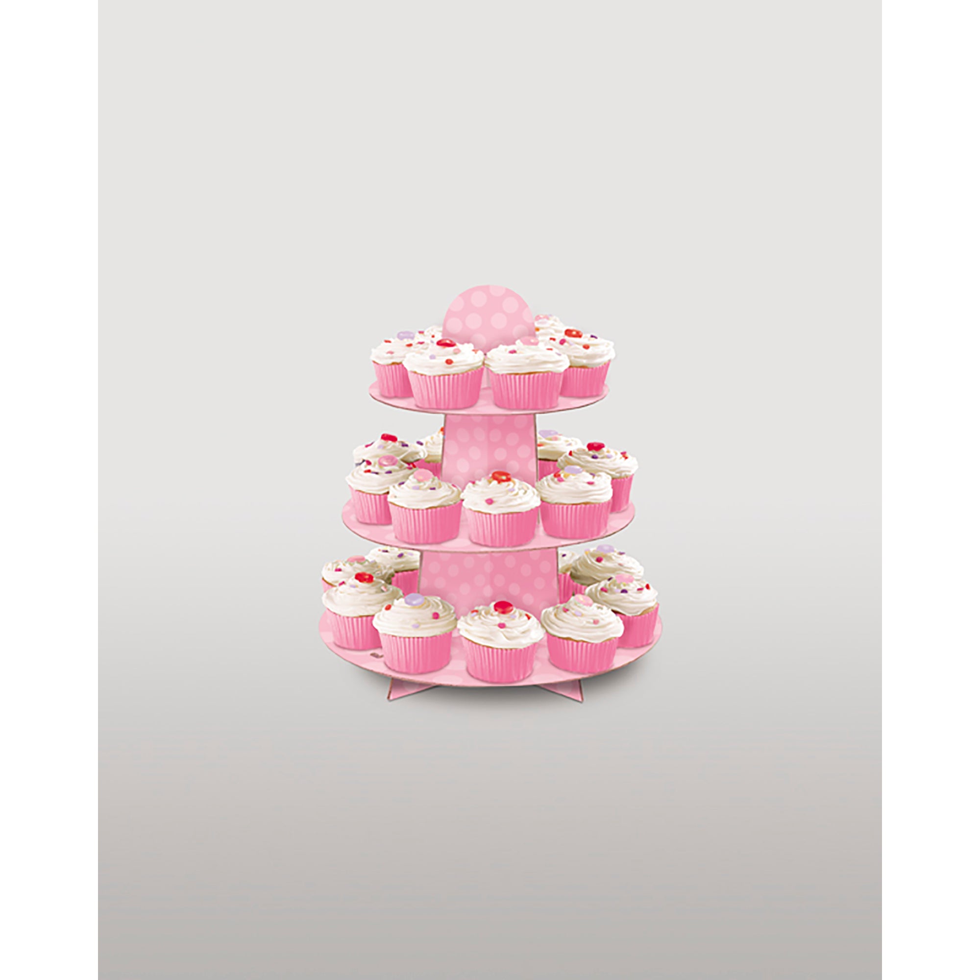 Baby Pink Cupcake Stand in Cardboard 11.75Wx13H in