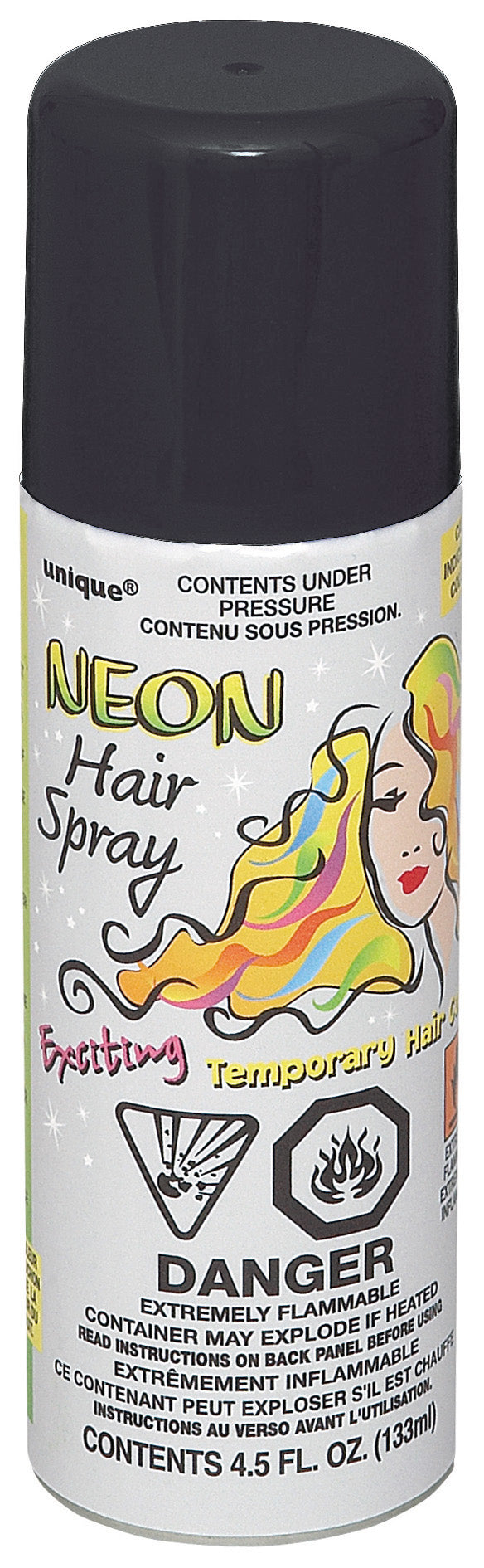 Neon Black Hair Spray 4.5oz