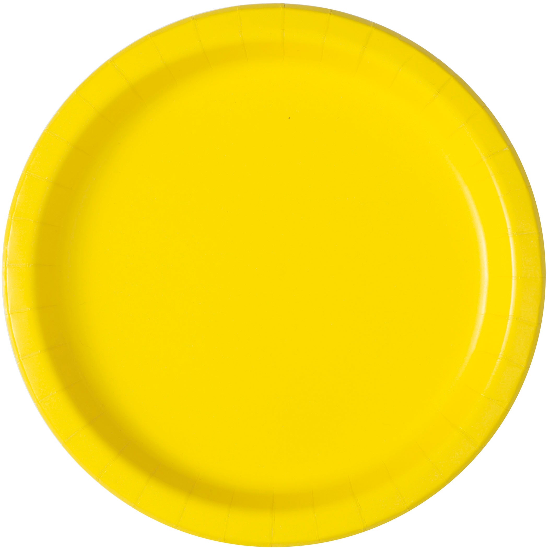 20 Round Neon Yellow Paper Plates 7in