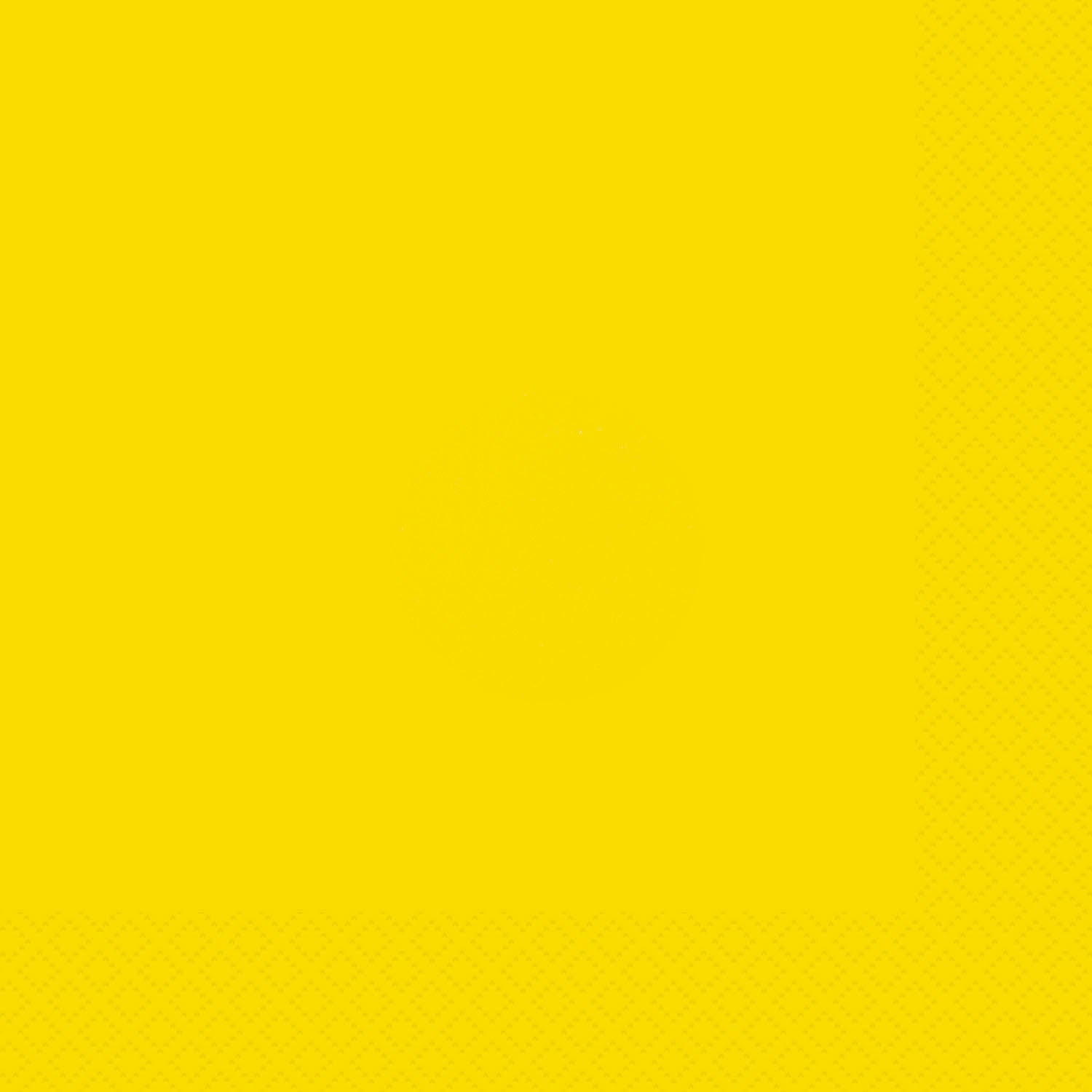 20 Neon Yellow Beverage Napkins - 2Ply 9.75x9.75in