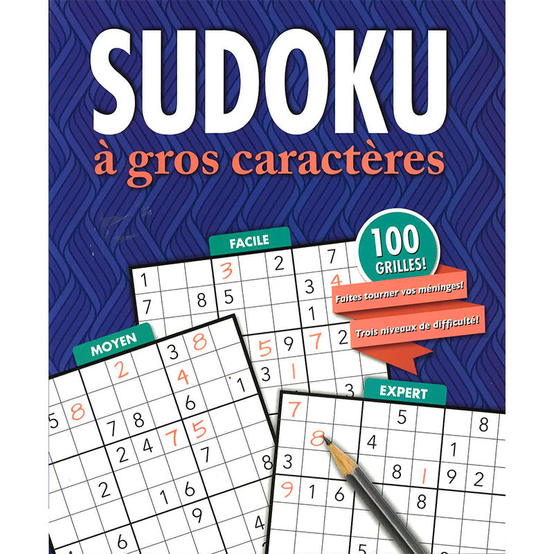Mots Cachés / Sudoku with Big Letters - French 10x8.25in VRT