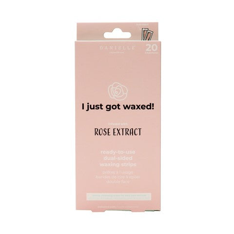 Danielle Creations 20pcs Just Waxed Wax Strips Set - Rose Extract 