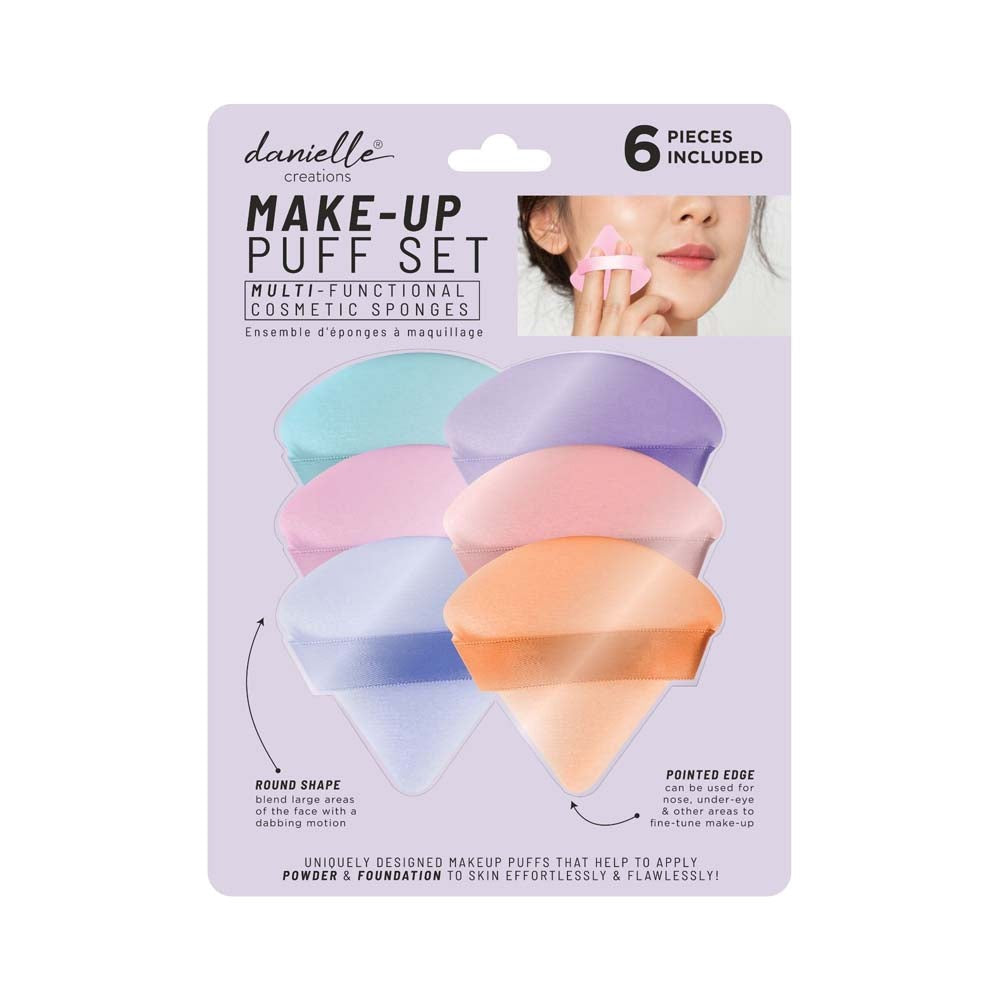 Danielle Creations 6pcs Makeup Puff Set - Triangular Shape 2.5x2.75in