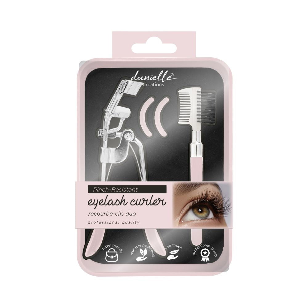 Danielle Creations 4pcs Pink Eyelash Curler Set with Brush