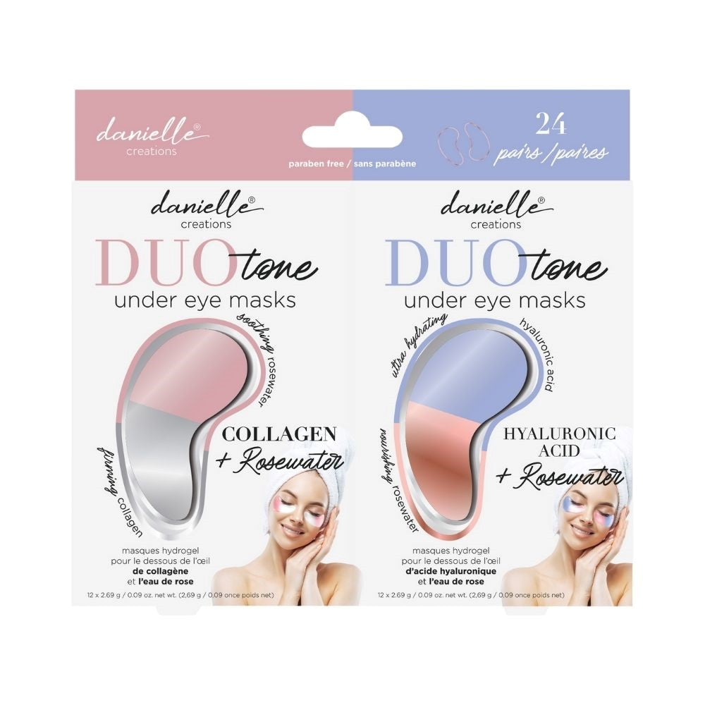 Danielle Creations 24 Pairs Duo Tone Under Eye Mask - Rosewater and... 12x2.69g 