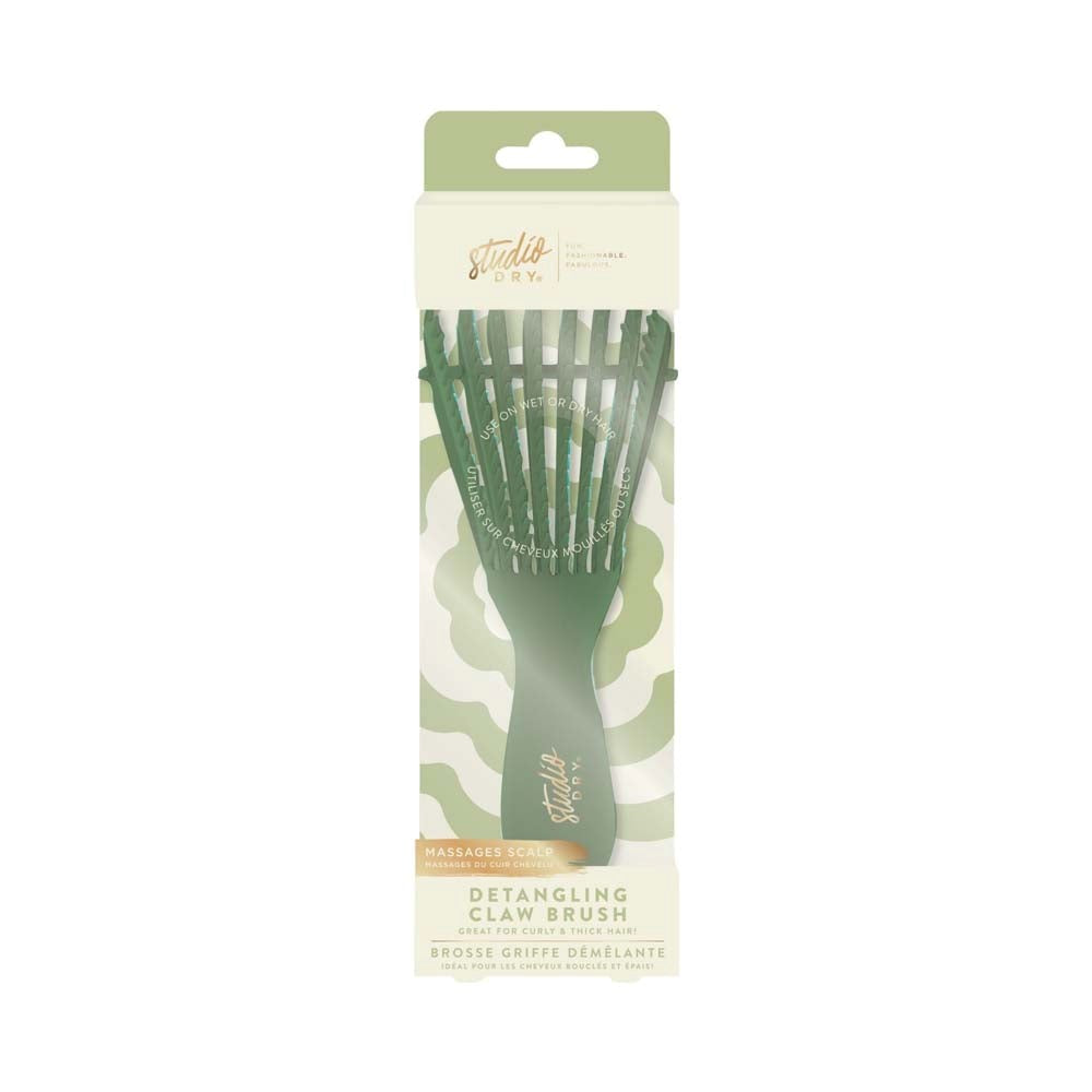 Studio Dry Green Detangling Claw Brush
