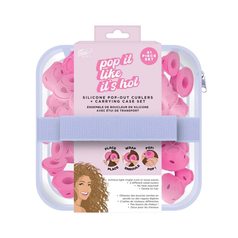 Studio Dry 41pcs Silicone Pop-out Curlers with Carrying Case 1.5in each