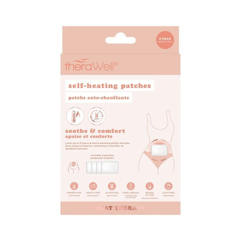 theraWhell 4 Self-heating Patches - Soothe and Comfort 3.75x5in each 