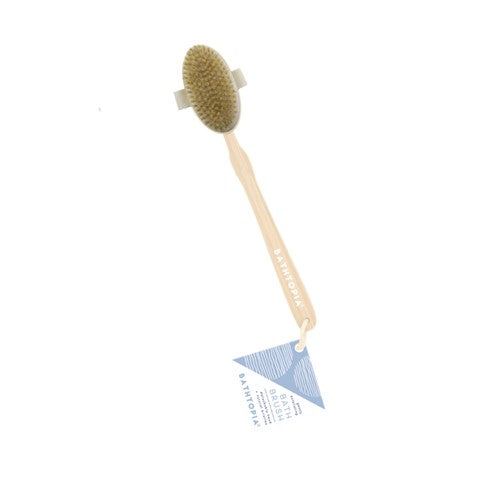 Bathtopia Detachable Head Bath Brush - Light Bamboo 17in 