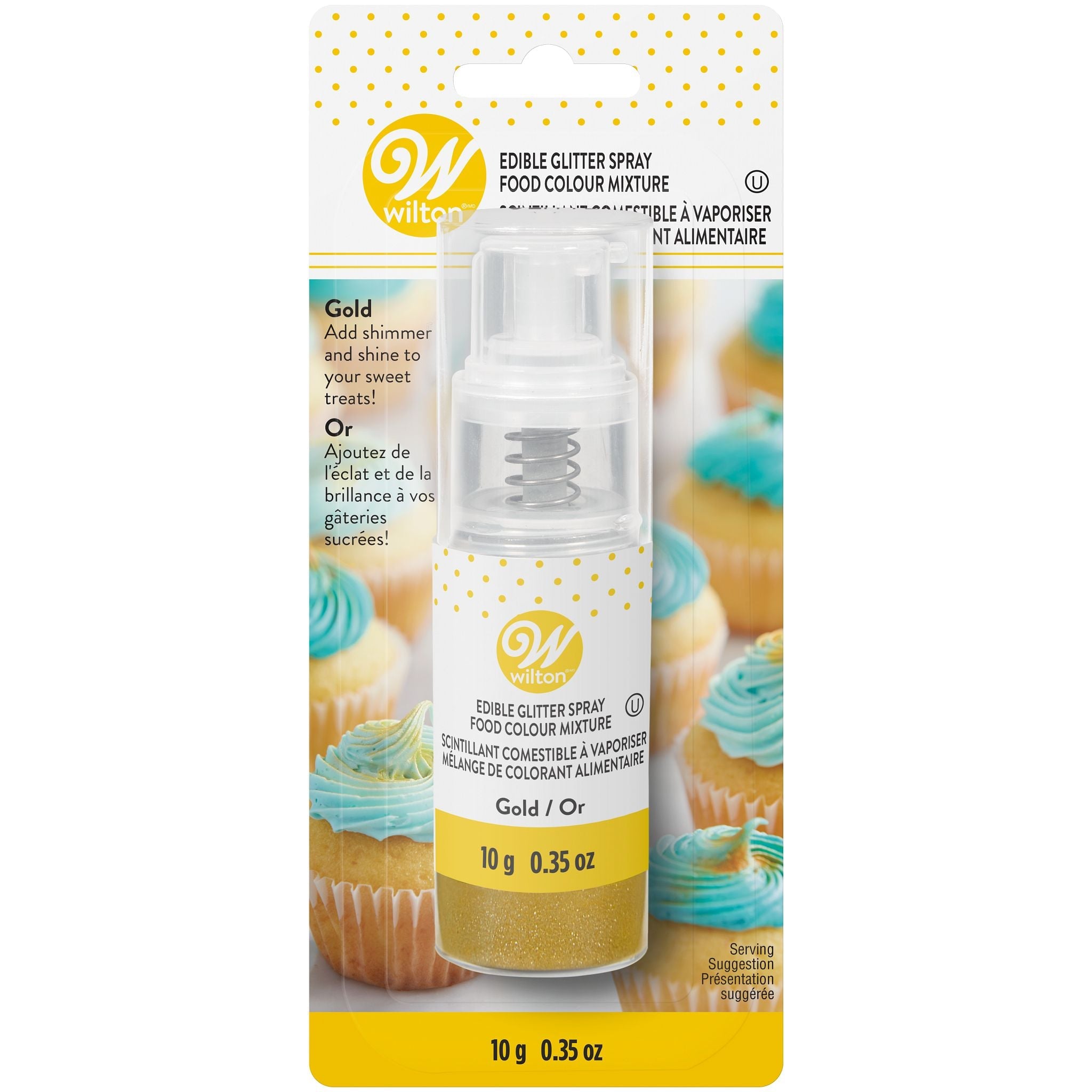 Wilton Edible Gold Glitter Spray  0.35oz (10g)