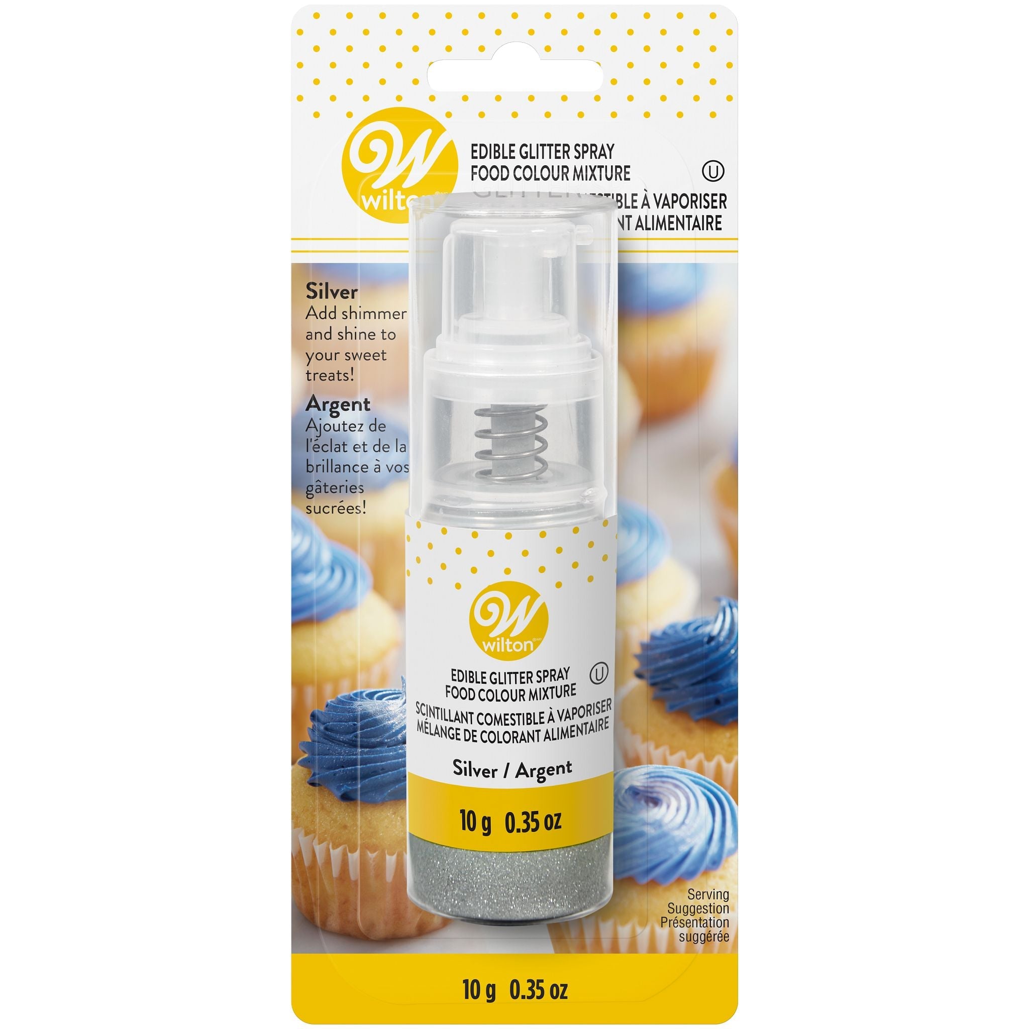 Wilton Edible Silver Glitter Spray 0.35oz (10g)
