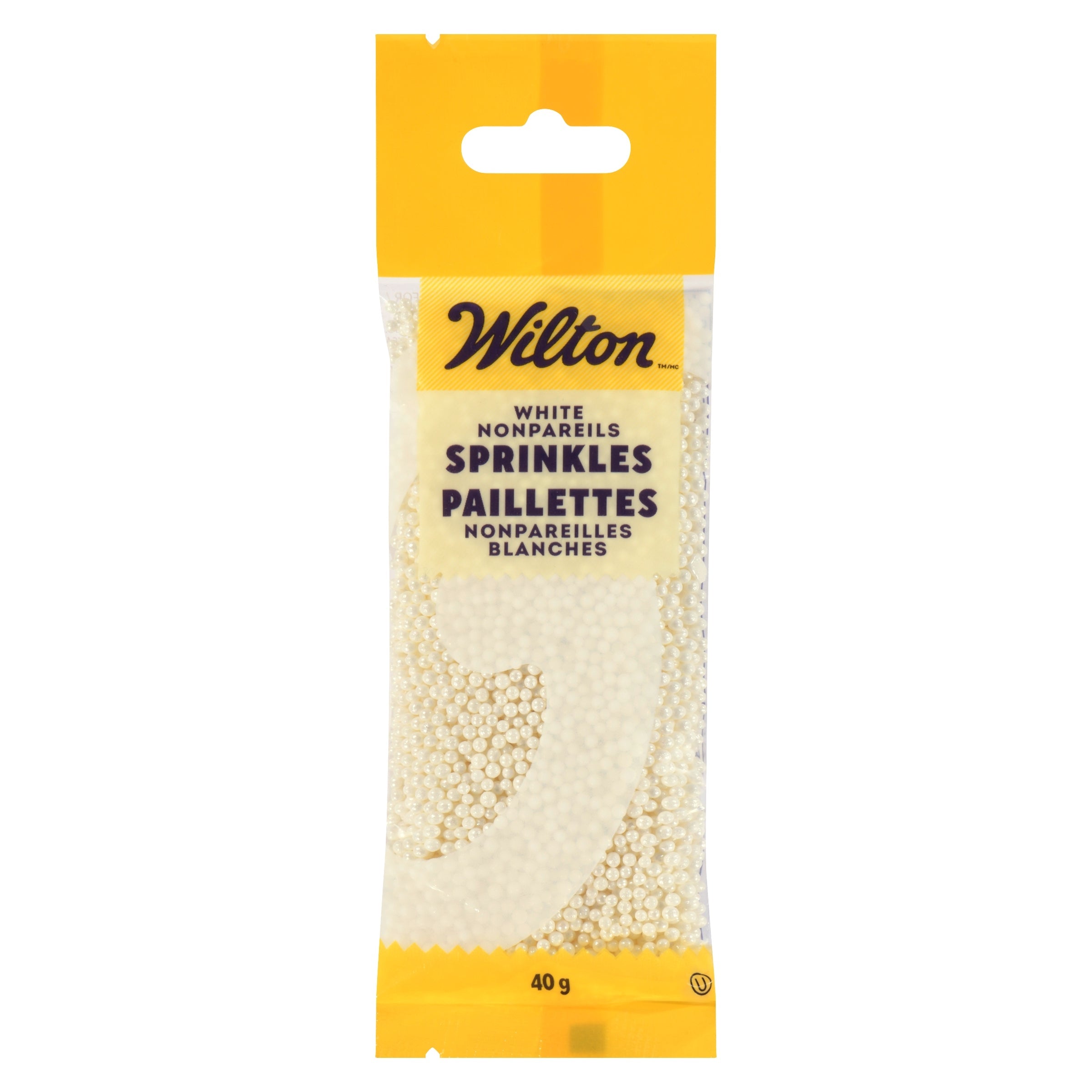 Wilton Sprinkles White Nonpareils 1.4oz (40g)  