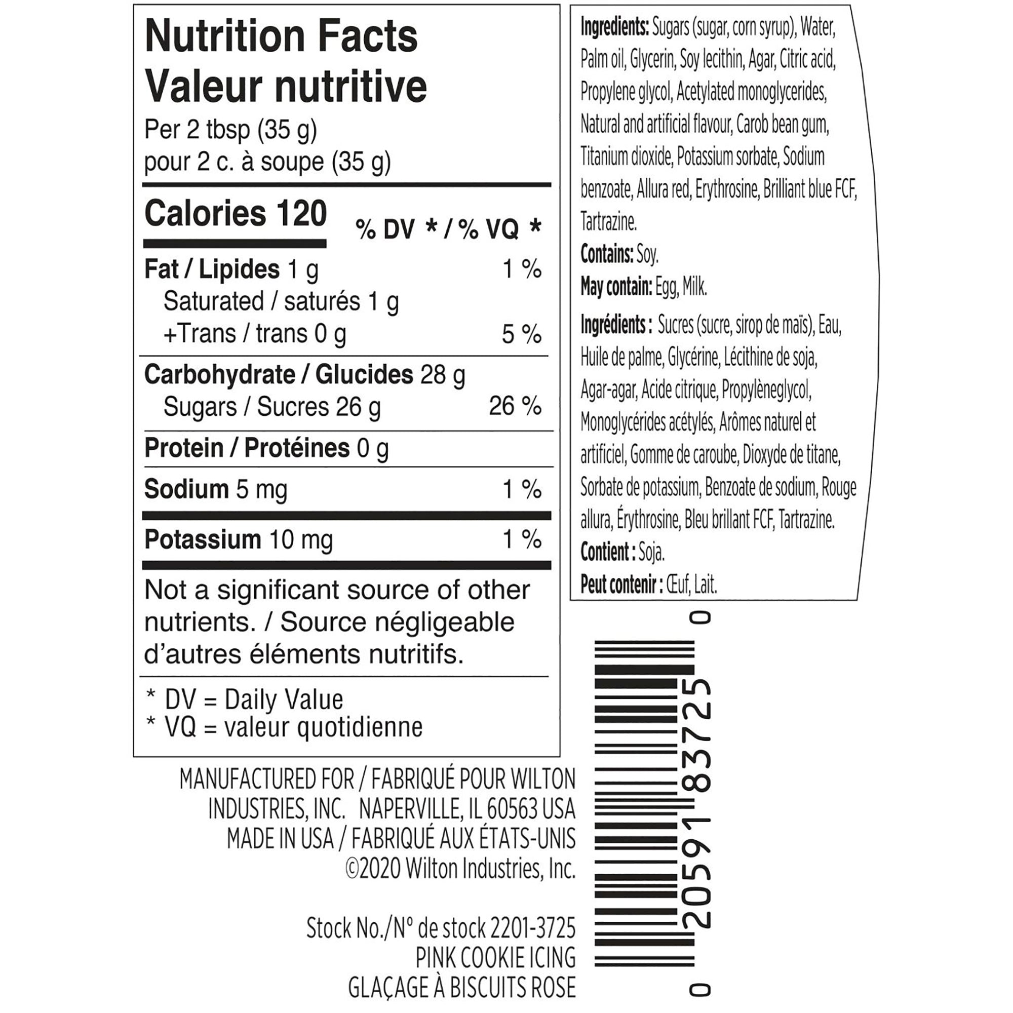 Wilton Glaçage Rose à Biscuits 9oz (255g)