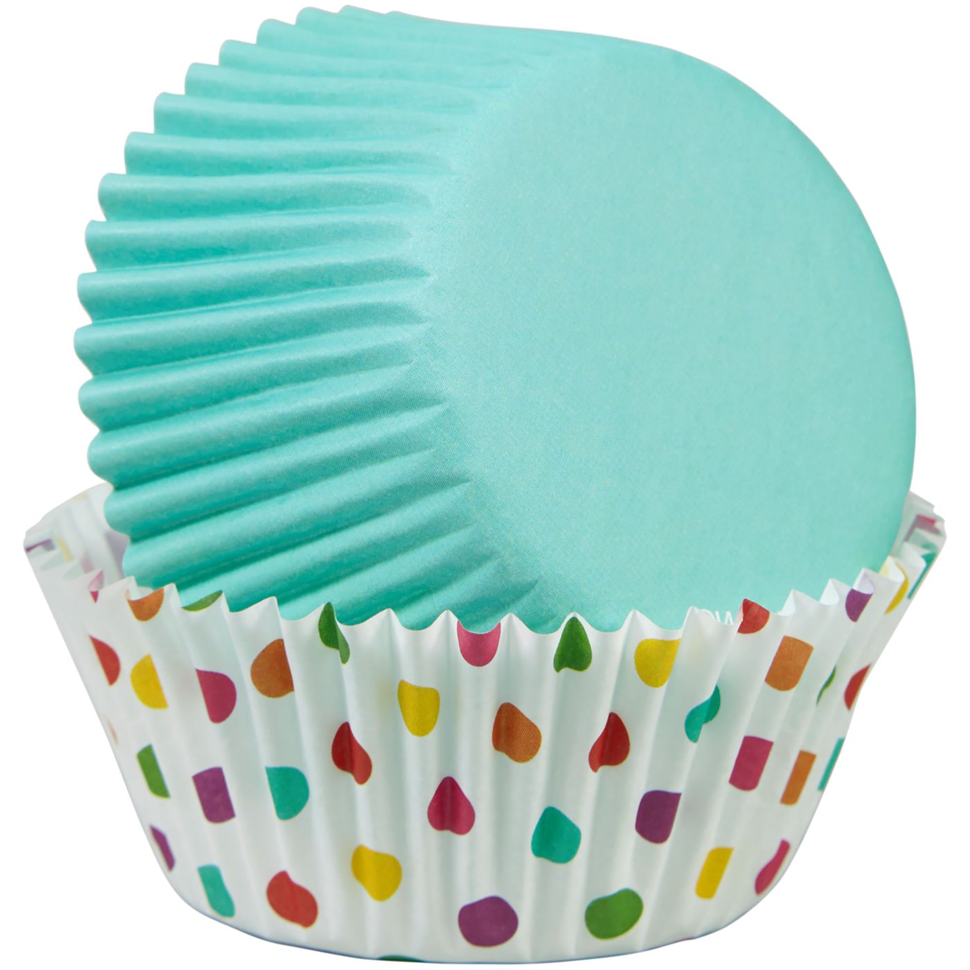 Wilton 75 Paper Baking Cups  Polka Dots (1) Green (1) 2.5in