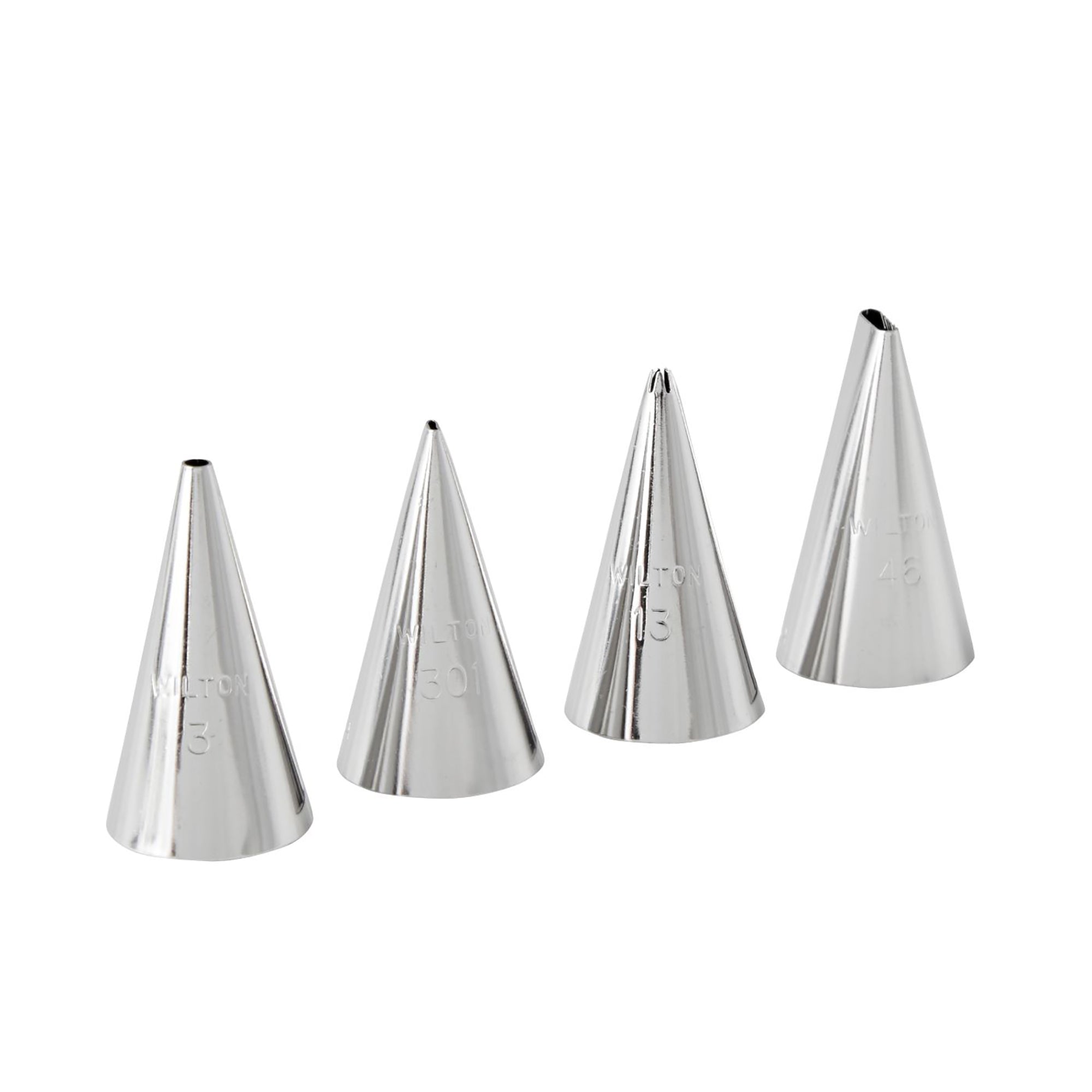 Wilton 4pcs Writing Tip Set - #3, #301, #13, #46  Stainless Steel