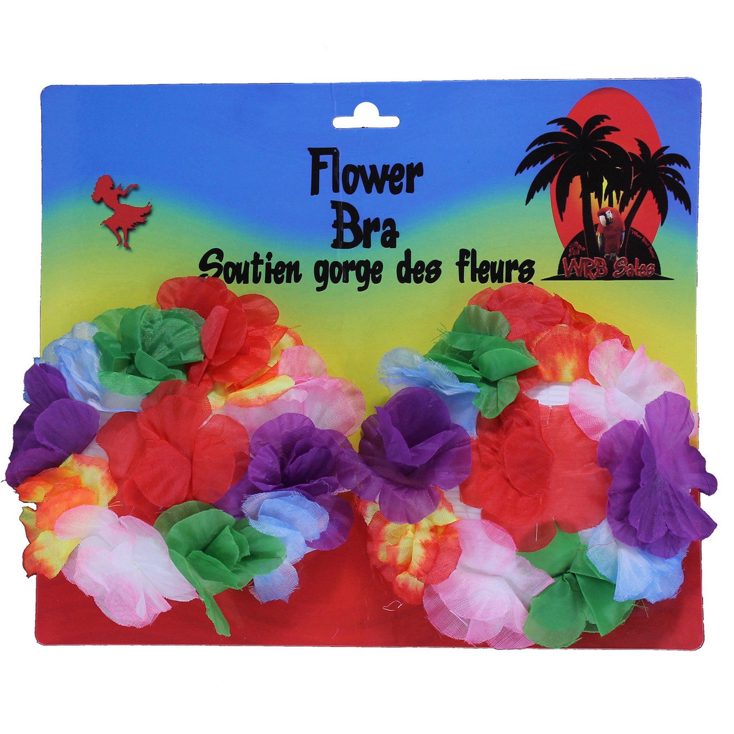 Hawaiian Adult Flower Bra - Foam and Fabric 