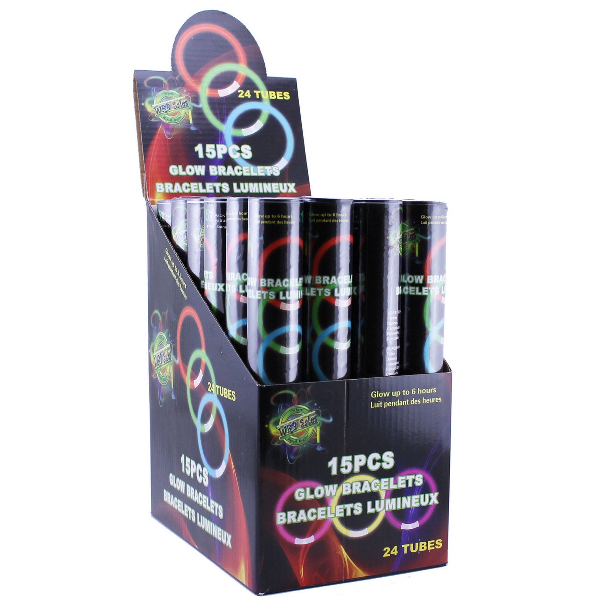 15 Glow Bracelets 8in  Age 3+ 