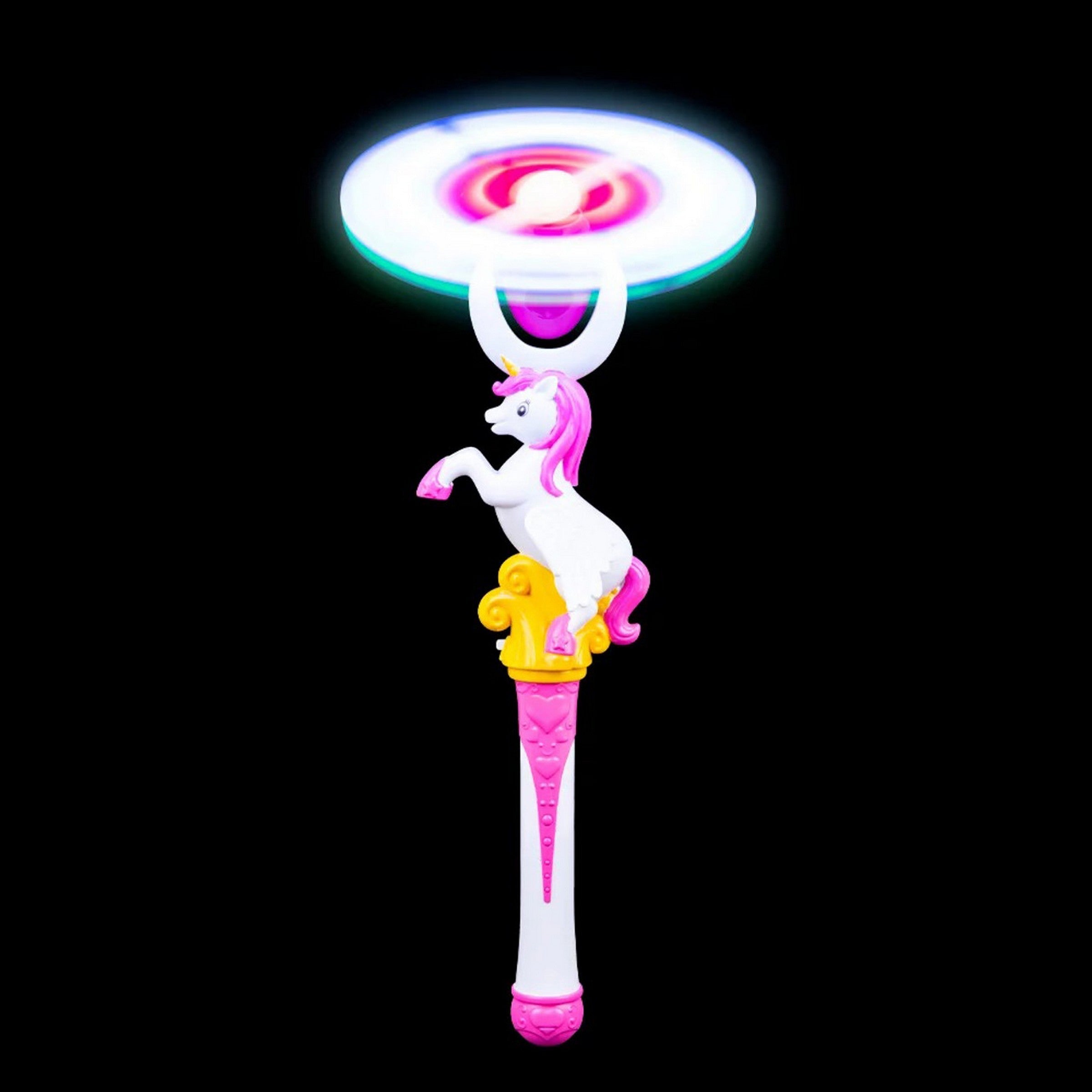 Light-up Unicorn Spinning Wand 15in Age 3+ 