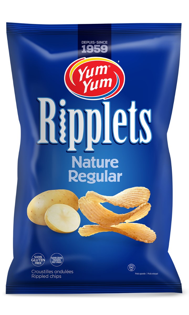 Yum Yum Ripplets Regular Potato Chips 200g