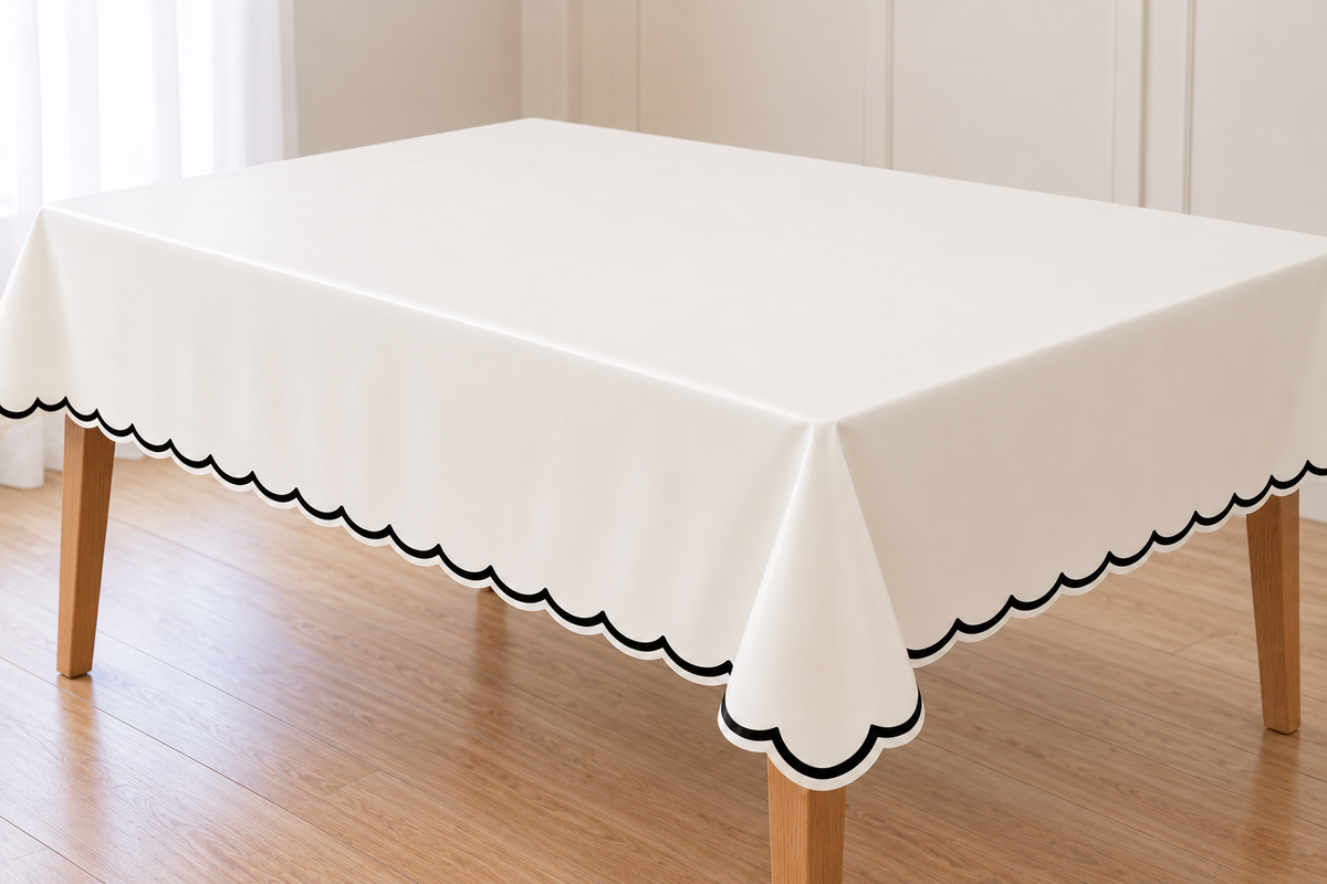 Oui Party Chic Plastic Table Cover 54x102in