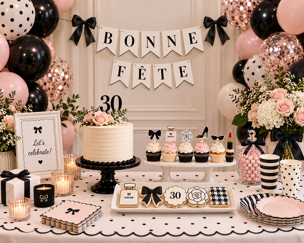 Oui Party Chic Bonne Fête Banner 10cm x 13cm x 300cm