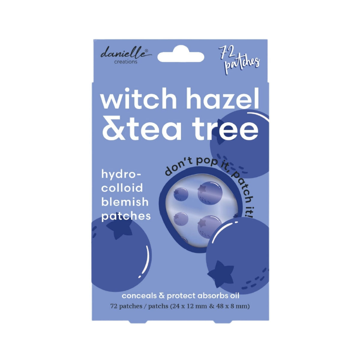 Danielle Creations 72 pansements hydrocolloïdes bleuet