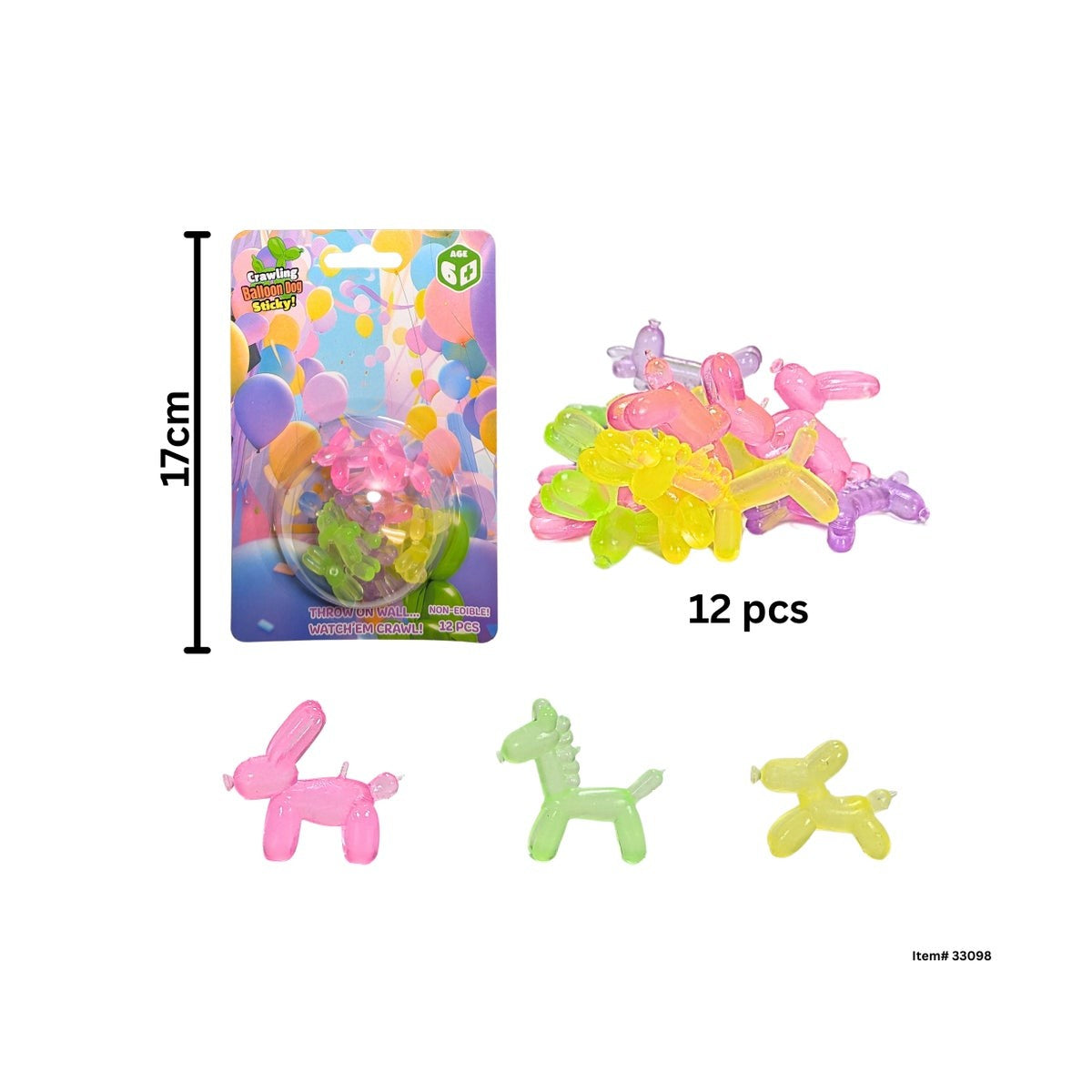 Mini Chien Ballon Collant, sur Carte
