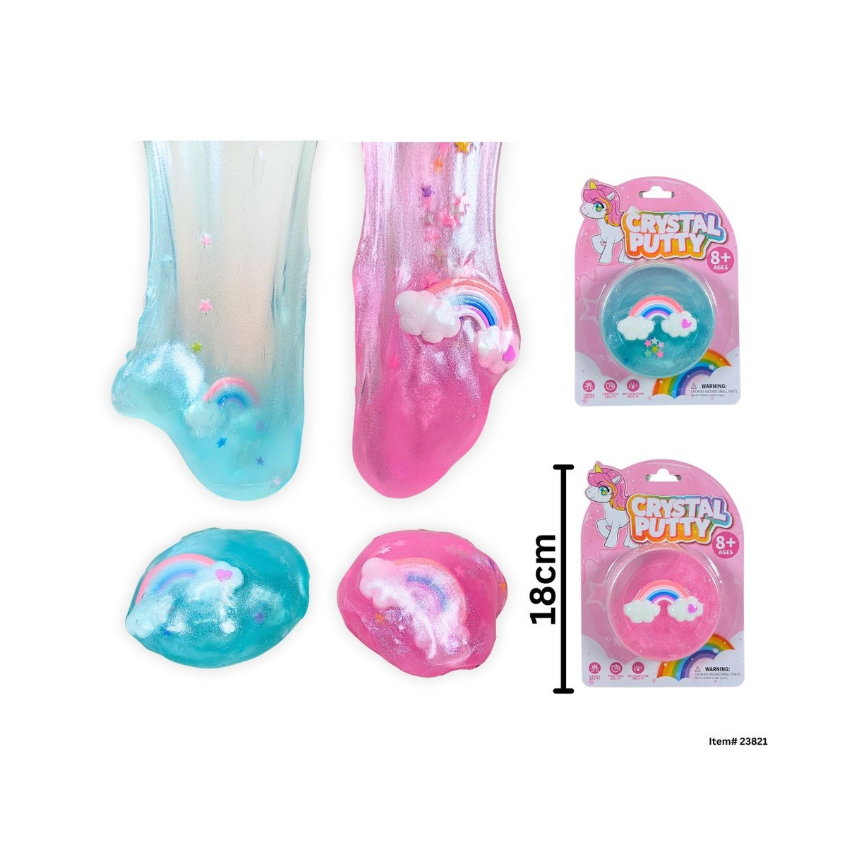 Pate Cristal Licorne Arc-en-Ciel