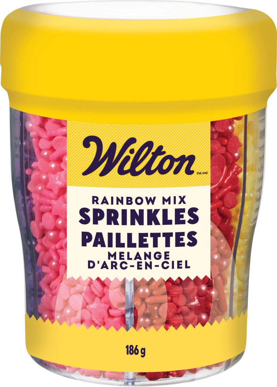 Wilton Sprinkles Mix - Rainbow Medley, 6-Cell with Turning Lid, 185g