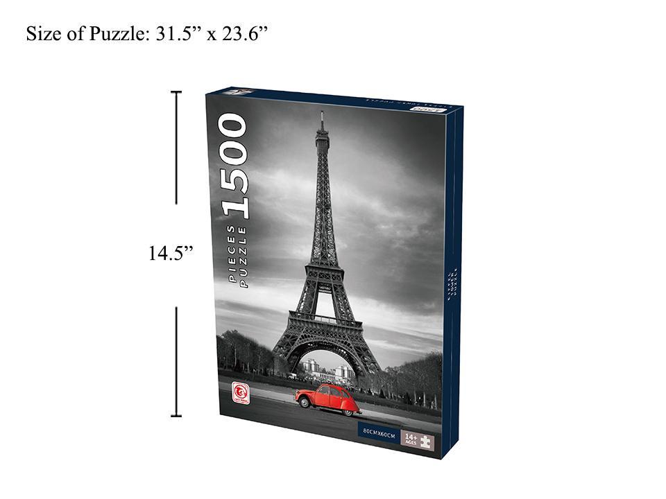 Eiffel Tower Jigsaw Puzzle, 1,500 Pieces, Age 14+, 31.5x23.6in