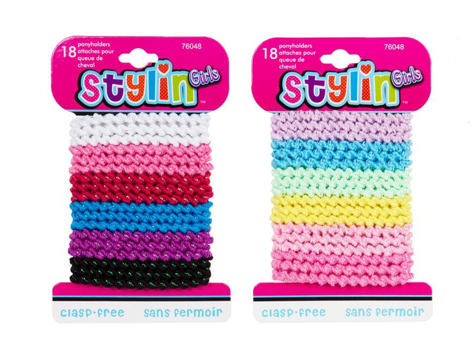 18-Piece Ribbed Twisted Ponytail Holders
