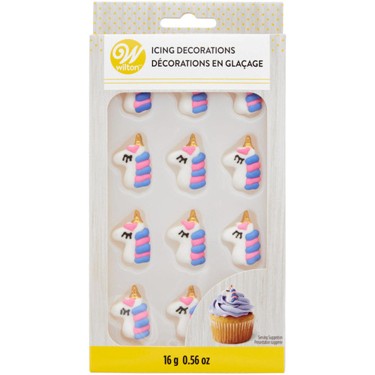 Wilton Royal Icing Decorations - Magical Unicorn, 0.56oz (12 Pieces)