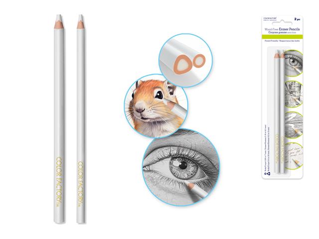 Wood-Free Eraser Pencils 7mm and 10mm 2pc Assorted