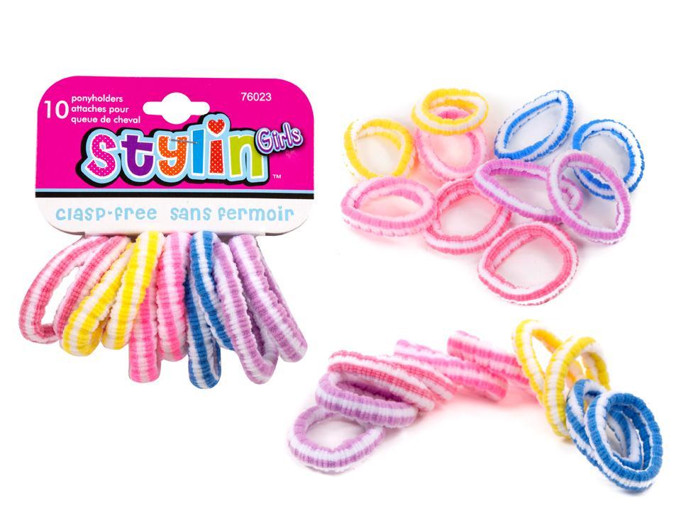 10-Piece Clasp-Free Ponytail Holders