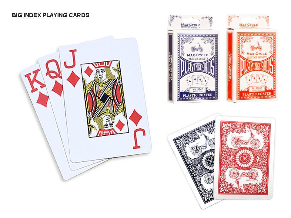 Large-Index Poker Playing Cards