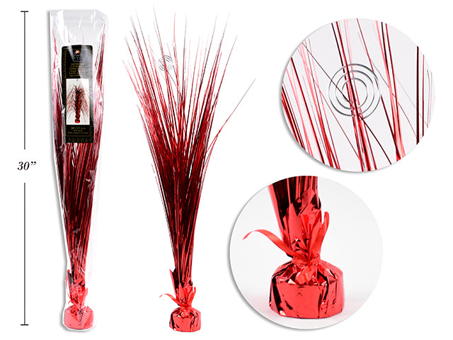 Pièce Centrale Métallique Rouge Pomme avec Base, 28po
