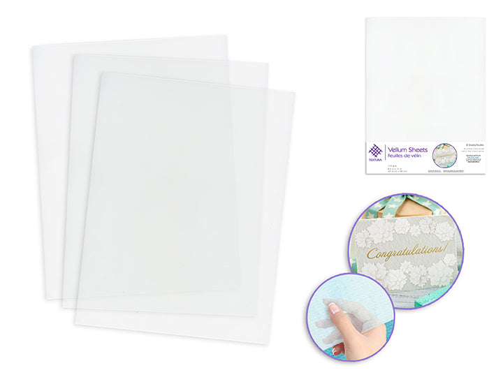 Vellum Paper Sheets 8.5x11in 8pc 113gsm