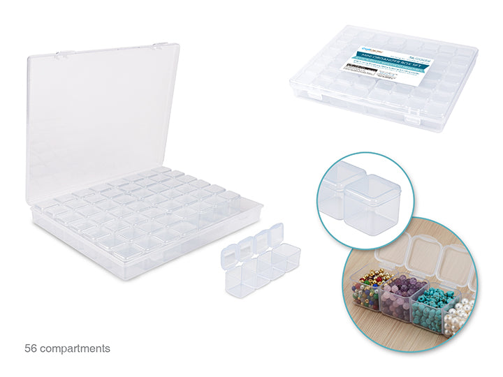 56 Mini Container Storage Box for Beads, Glitter and Gems