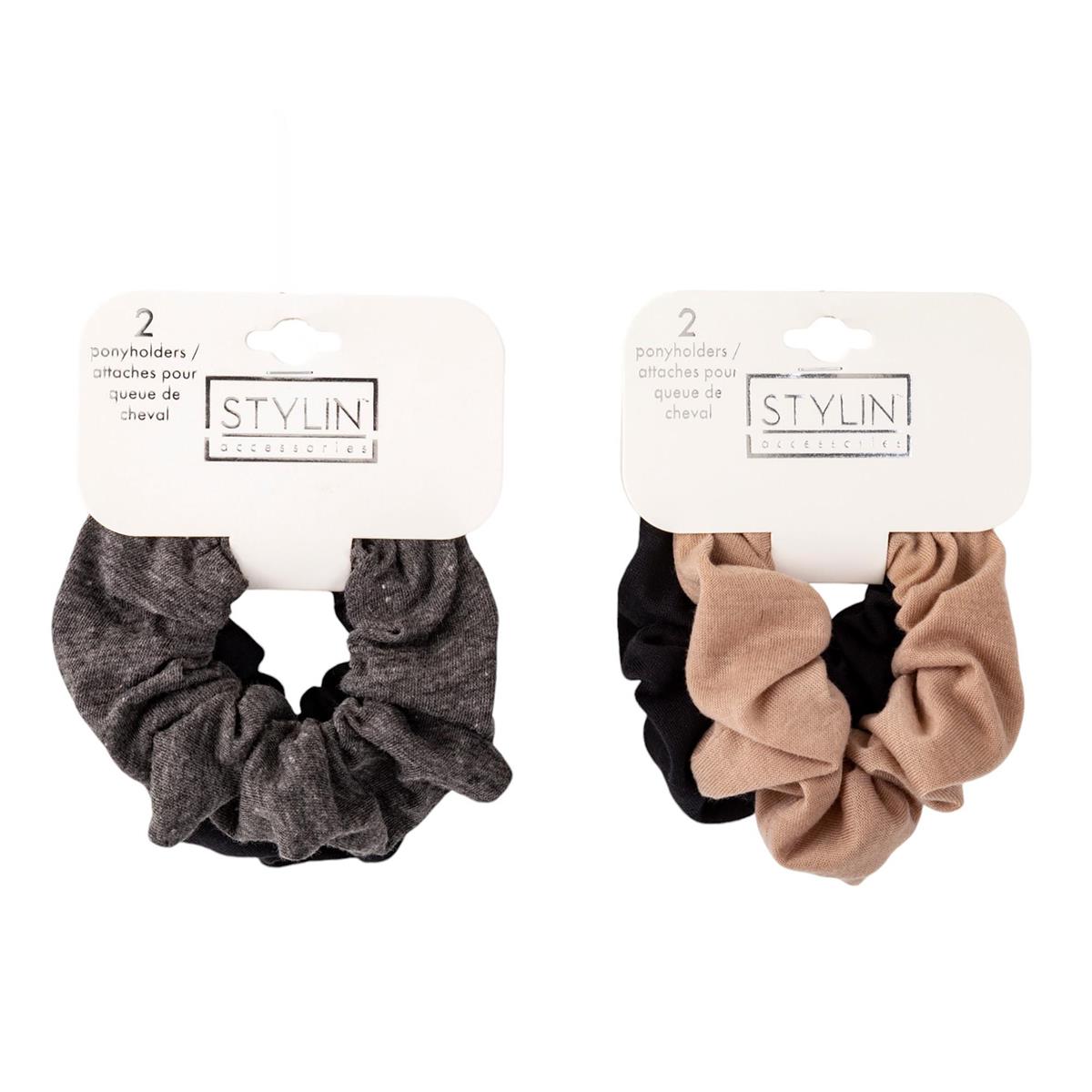 2-Piece Scrunchies, Gray