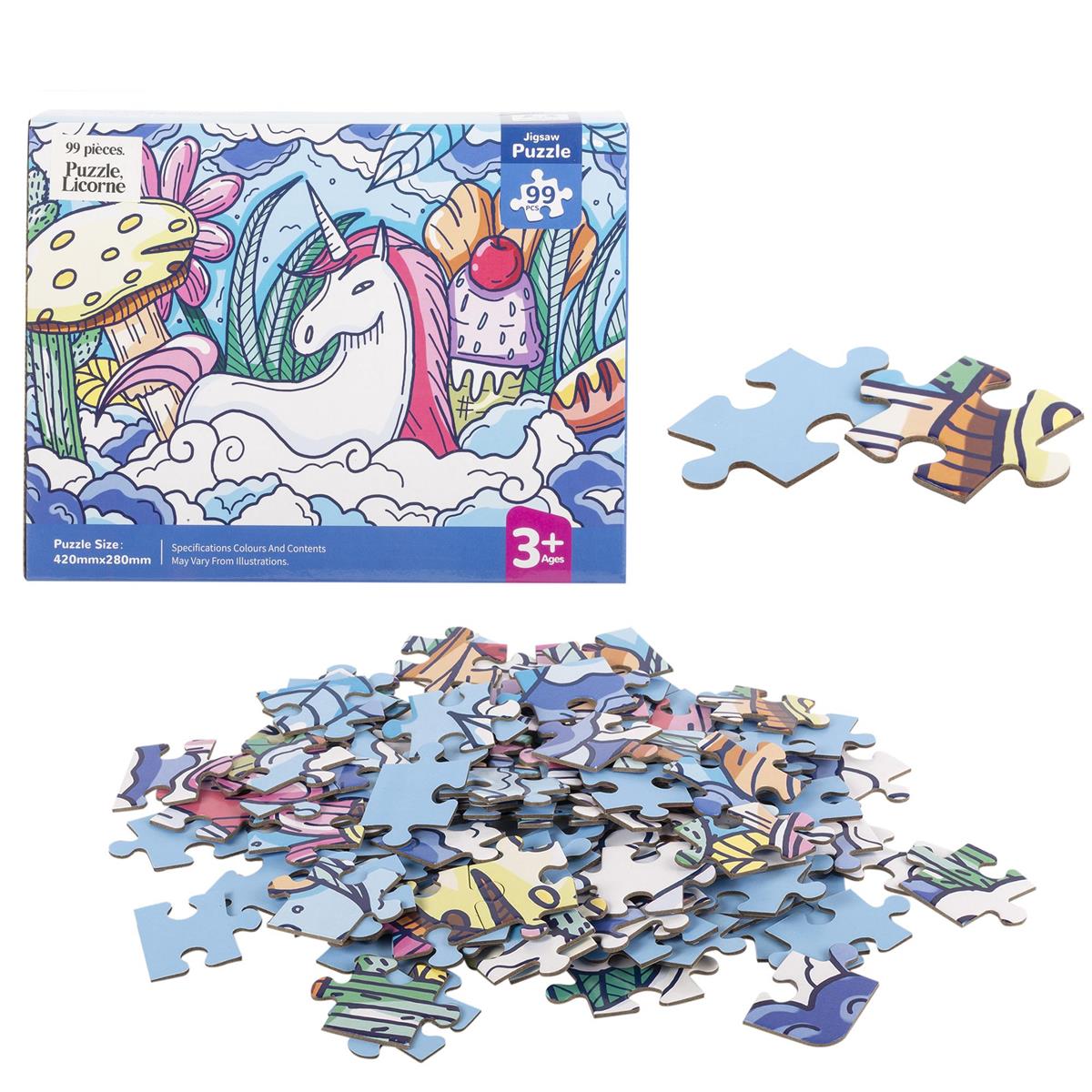 Casse-Tete Licorne, 99 Pieces, 3 Ans+, 16.5x11po