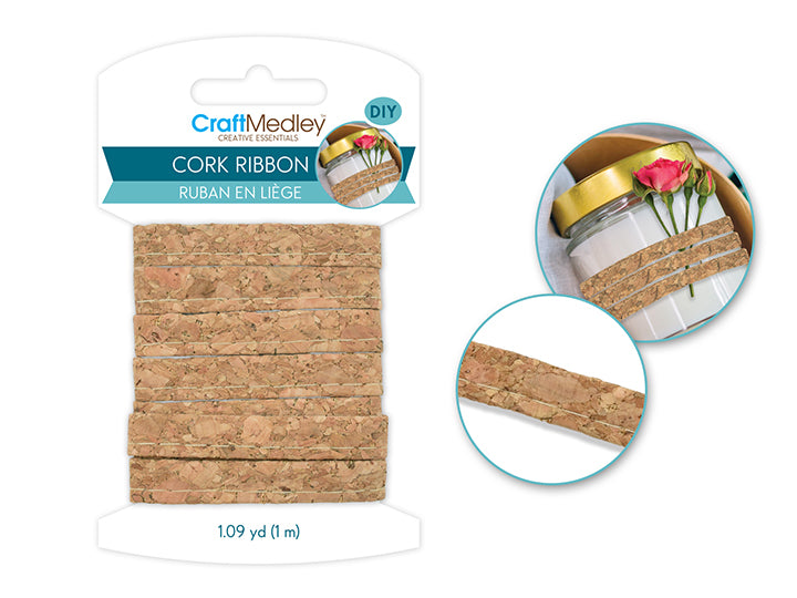 DIY Cork Ribbon 0.9cm x 1m