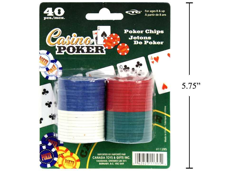40-Piece Casino Poker Chips