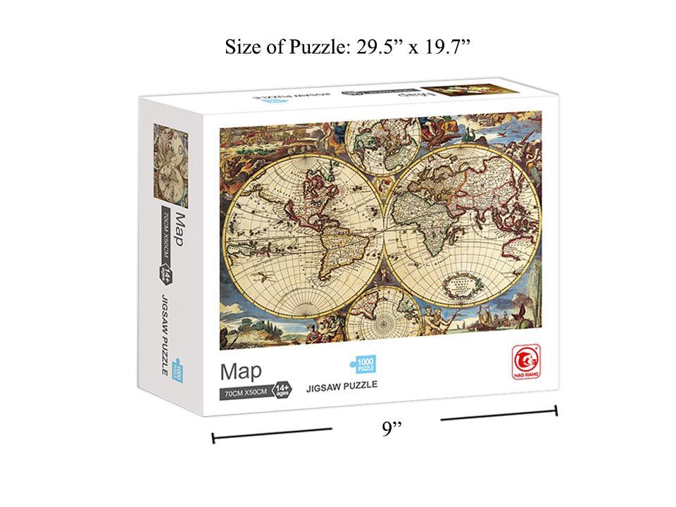 Casse-Tete Carte du Monde, 1 000 Pieces, 14 Ans+, 29.5x19.7po