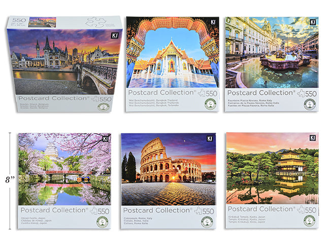 Casse-Tête Collection Cartes Postales, 550 Pièces, 24x18po (6 Styles Assortis)