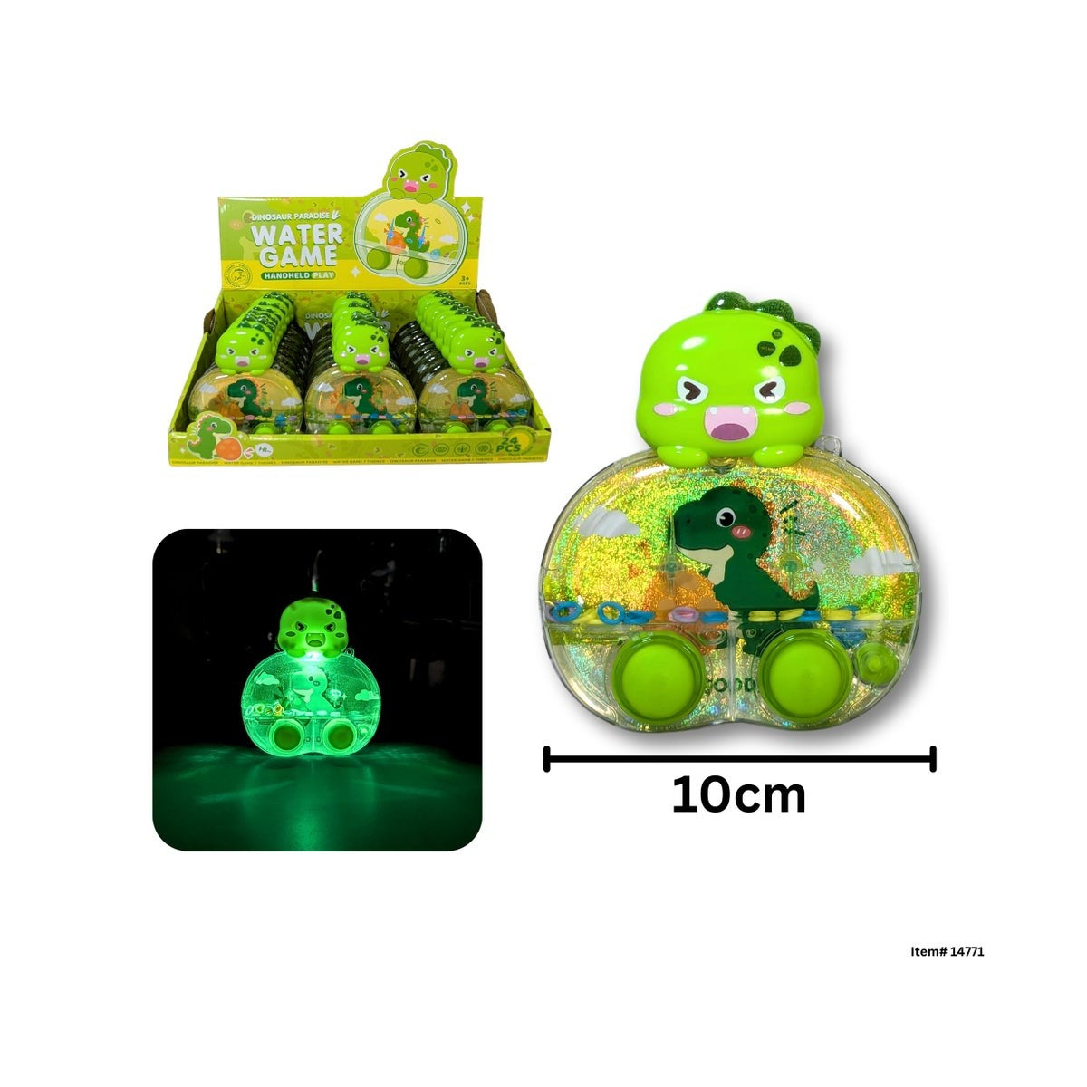 Jeu d'Eau Dino avec Lumiere, 10cm